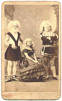 [ The albino Lucasie family from the Netherlands became one of Phineas Barnum's most popular exhibits in the second half of the 19th century.]